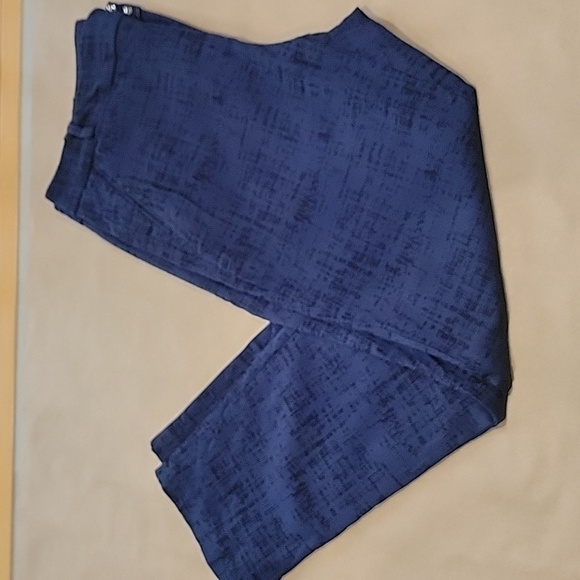 Calvin Klein Size 14 Blue with Black 'Distressing' Pants, Gently Used Condition - Picture 6 of 14
